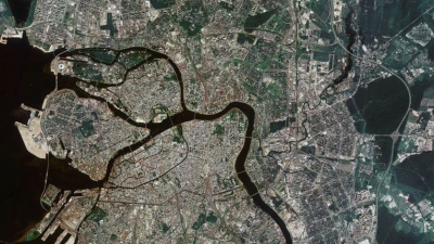 «Роскосмос» сделал в подарок снимок Петербурга из космоса на День города