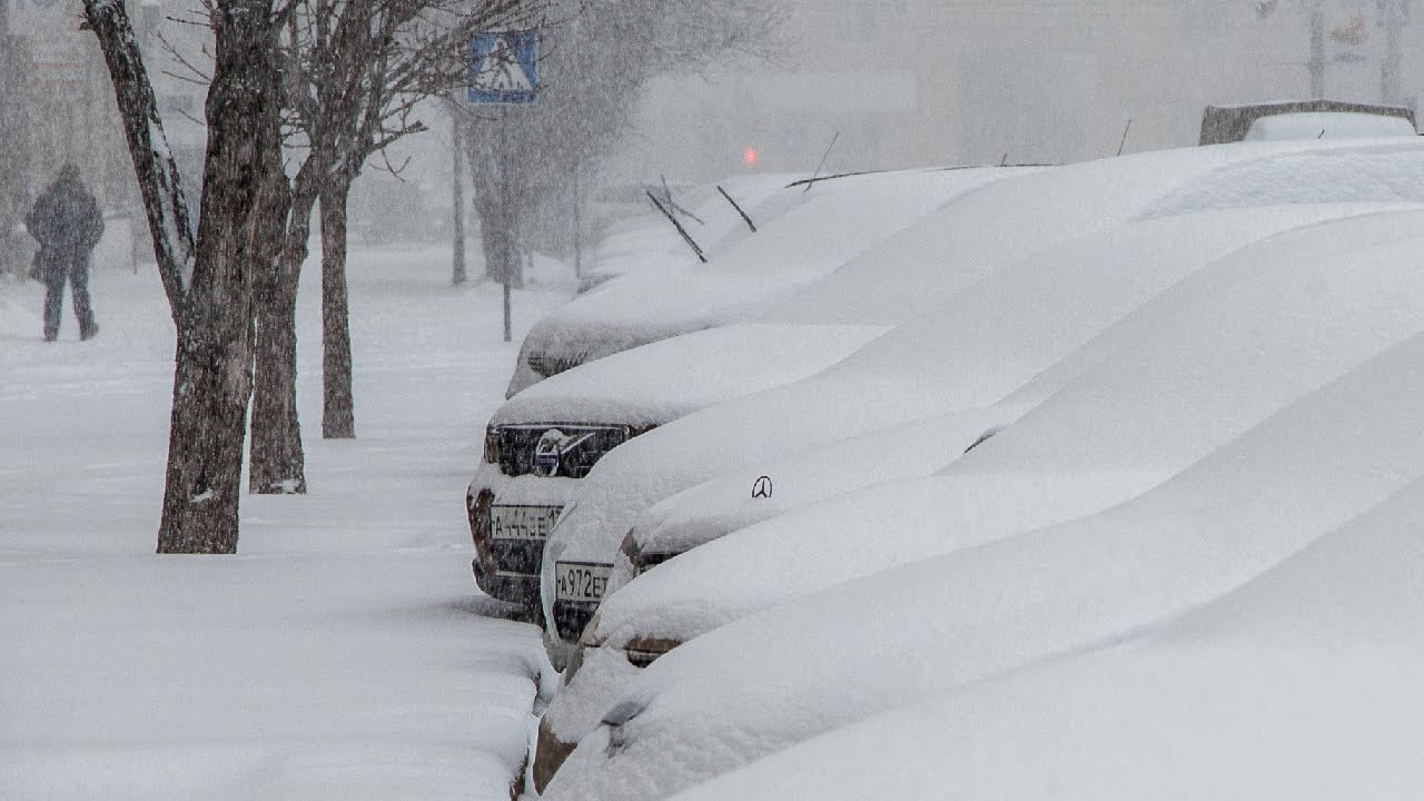 Москву накрыл снежный атлантический циклон «Ольга»