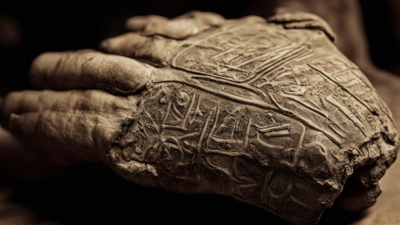 Ученые нашли бронзовую руку периода железного века с таинственными эпиграфами