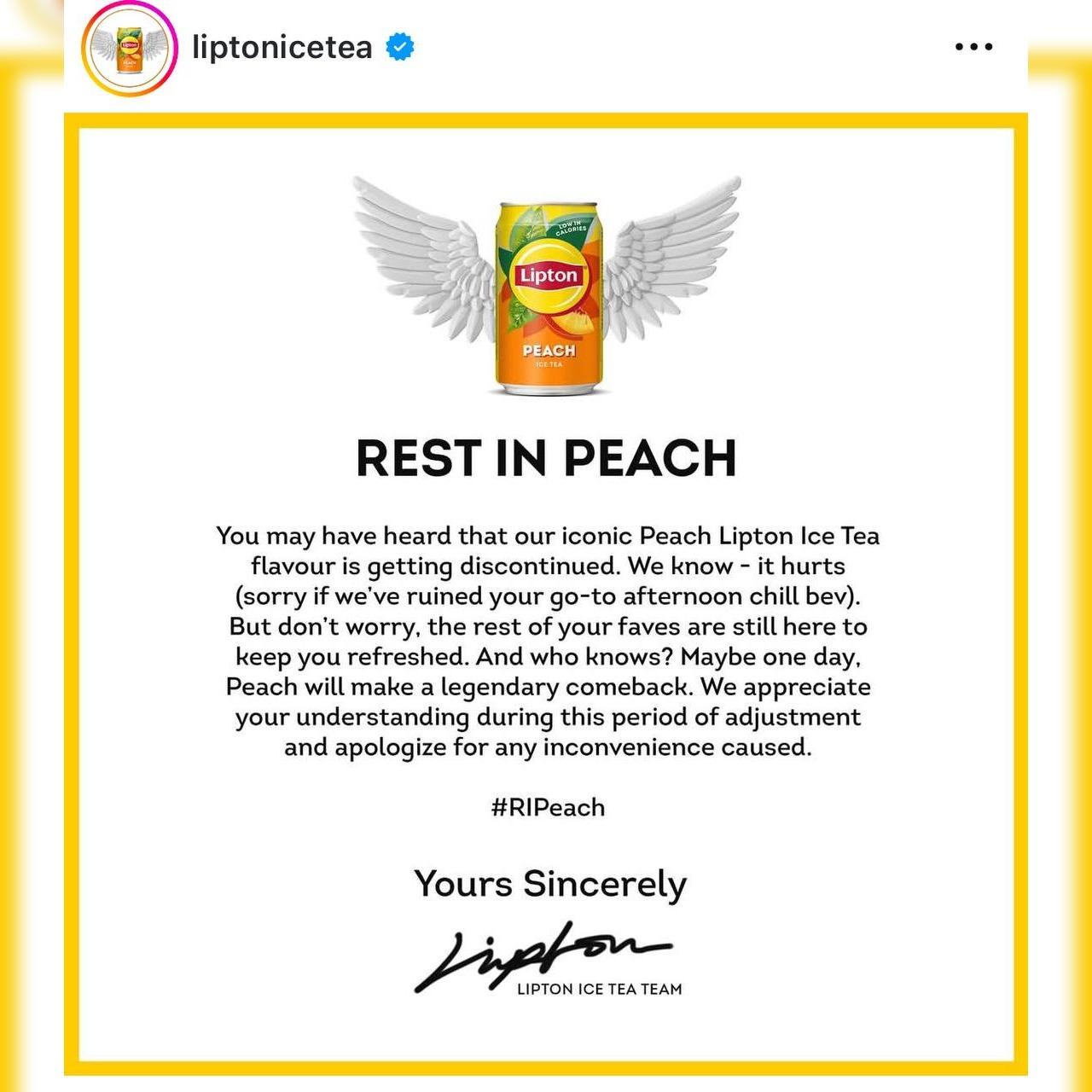 Хайп или прощание? Lipton прекращает выпуск Peach Ice Tea