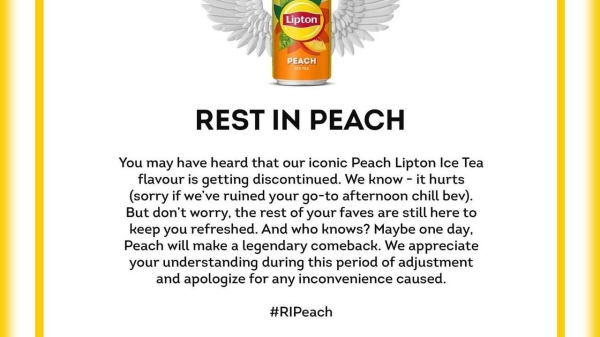 Хайп или прощание? Lipton прекращает выпуск Peach Ice Tea