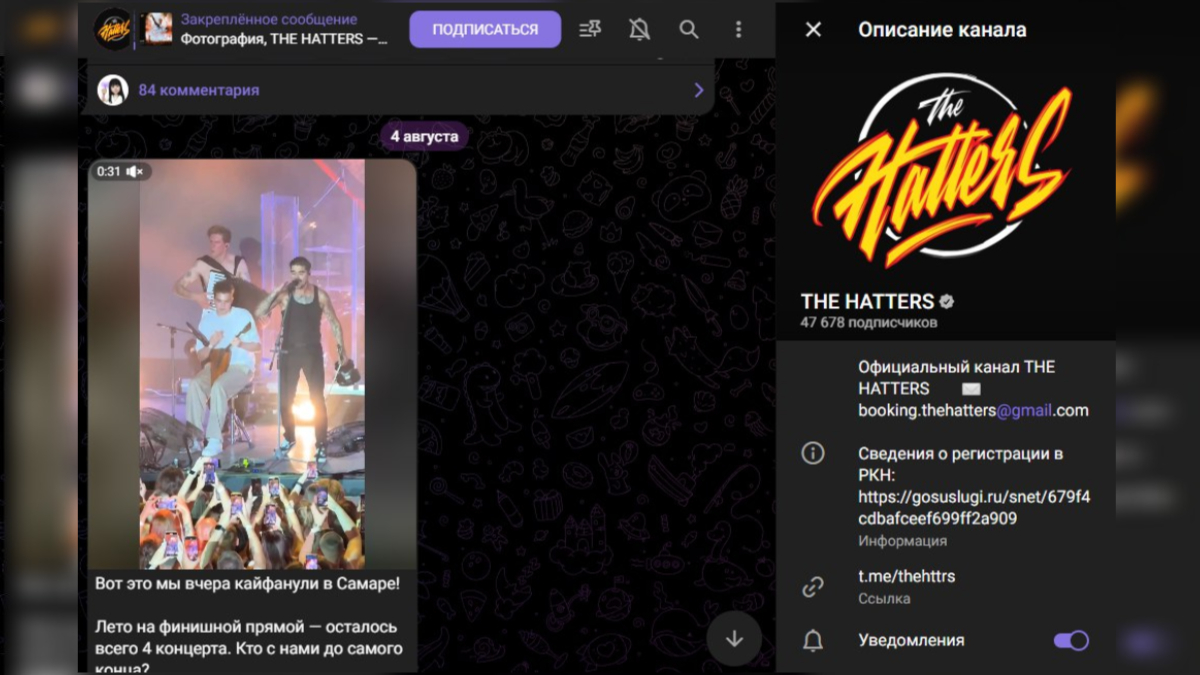 Фанат сыграл на балалайке на концерте группы The Hatters