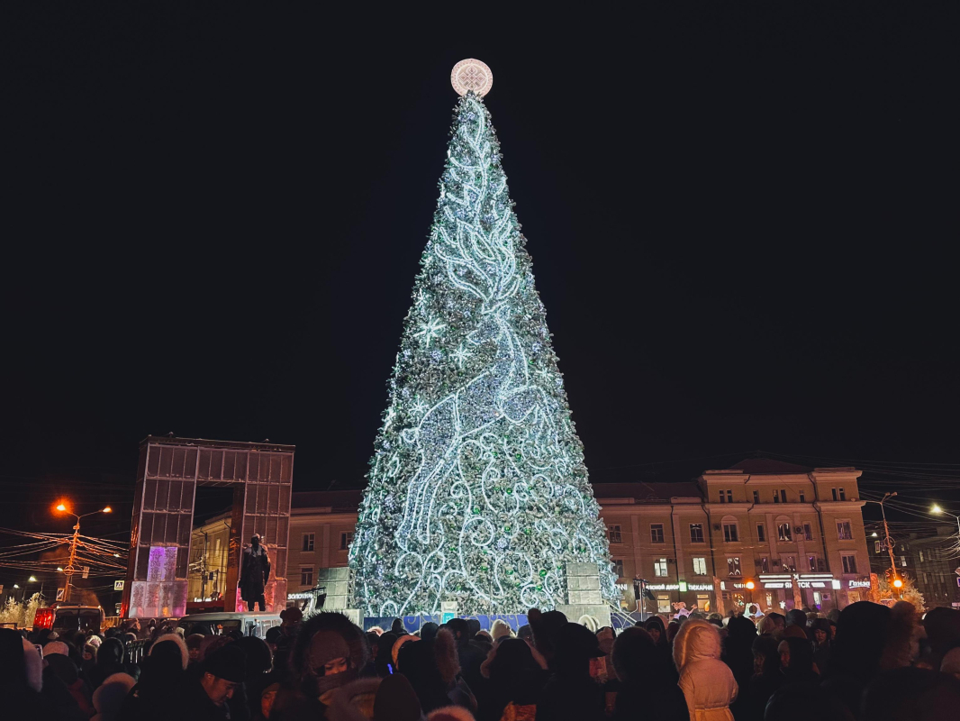 Якутск первым в стране зажег новогоднюю елку