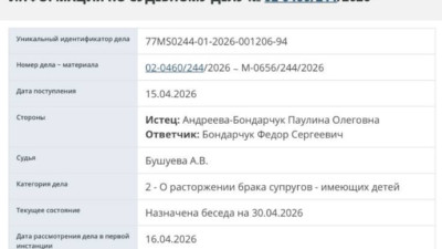 Паулина Андреева подала иск о разводе с Бондарчуком